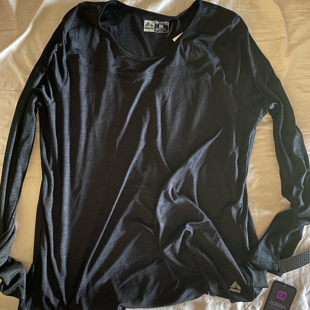 Woman’s RBX size 1X Black long sleeve Athletic top